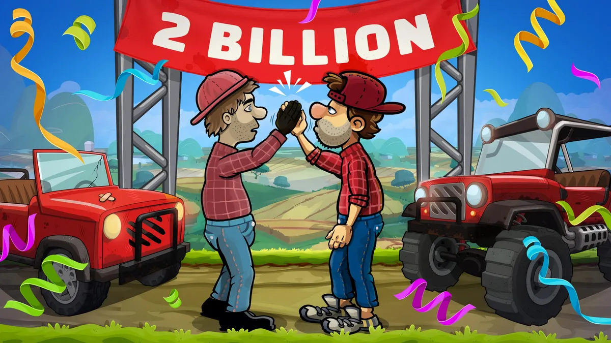 Hill Climb Racer gameplay screenshot and banner